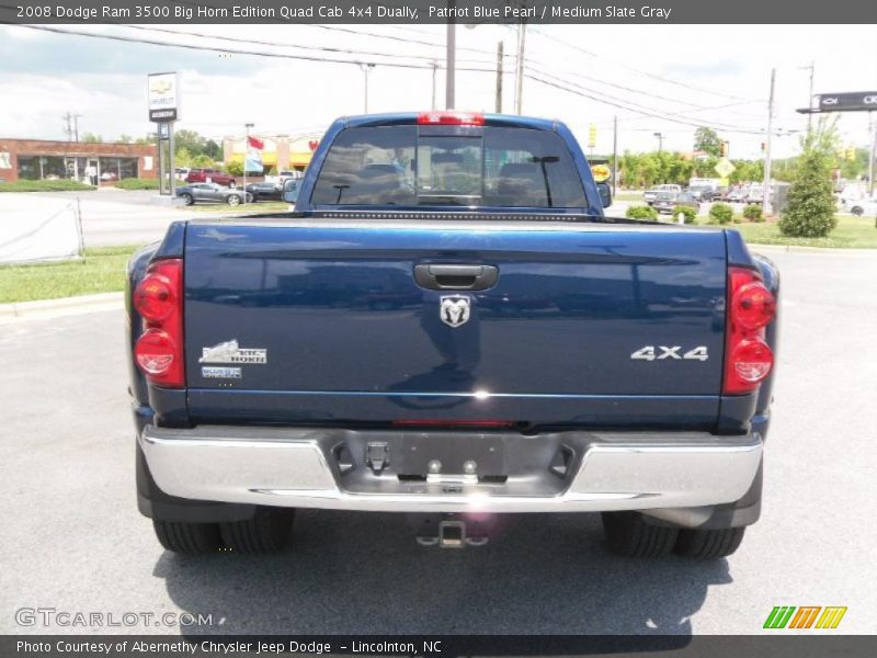 Patriot Blue Pearl / Medium Slate Gray 2008 Dodge Ram 3500 Big Horn Edition Quad Cab 4x4 Dually