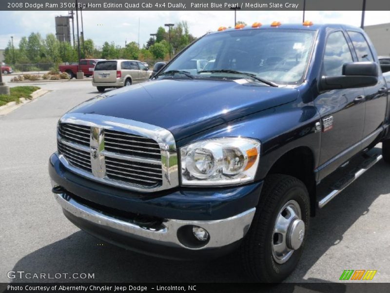 Patriot Blue Pearl / Medium Slate Gray 2008 Dodge Ram 3500 Big Horn Edition Quad Cab 4x4 Dually