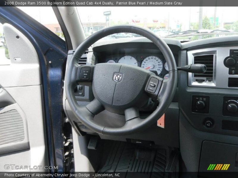 Patriot Blue Pearl / Medium Slate Gray 2008 Dodge Ram 3500 Big Horn Edition Quad Cab 4x4 Dually