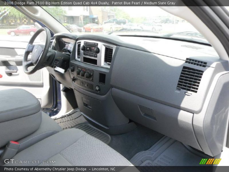 Patriot Blue Pearl / Medium Slate Gray 2008 Dodge Ram 3500 Big Horn Edition Quad Cab 4x4 Dually