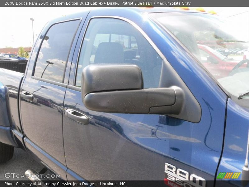 Patriot Blue Pearl / Medium Slate Gray 2008 Dodge Ram 3500 Big Horn Edition Quad Cab 4x4 Dually