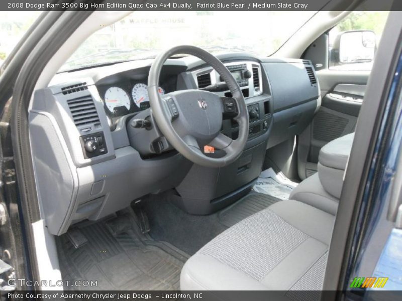 Patriot Blue Pearl / Medium Slate Gray 2008 Dodge Ram 3500 Big Horn Edition Quad Cab 4x4 Dually