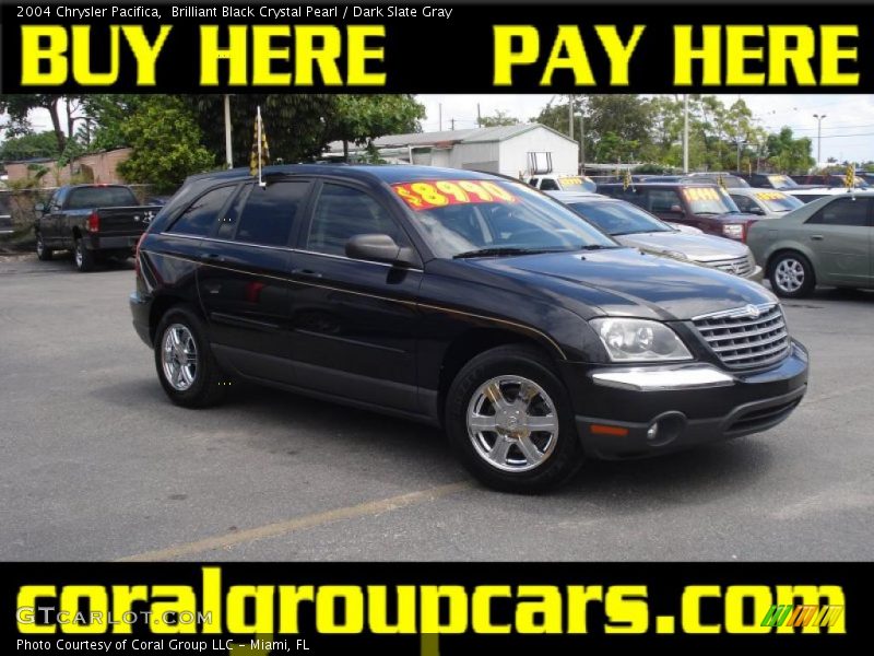 Brilliant Black Crystal Pearl / Dark Slate Gray 2004 Chrysler Pacifica