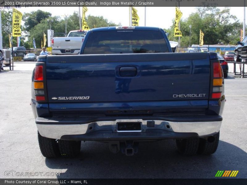 Indigo Blue Metallic / Graphite 2001 Chevrolet Silverado 3500 LS Crew Cab Dually
