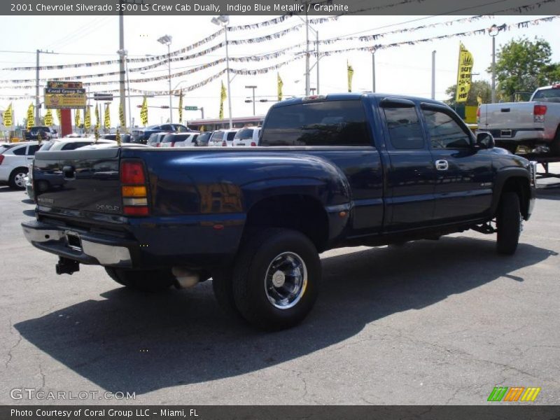 Indigo Blue Metallic / Graphite 2001 Chevrolet Silverado 3500 LS Crew Cab Dually