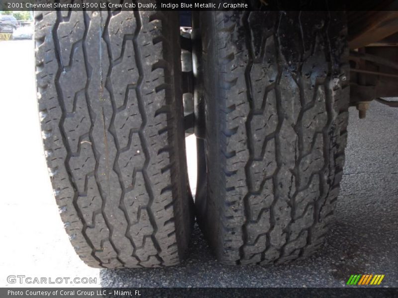 Indigo Blue Metallic / Graphite 2001 Chevrolet Silverado 3500 LS Crew Cab Dually