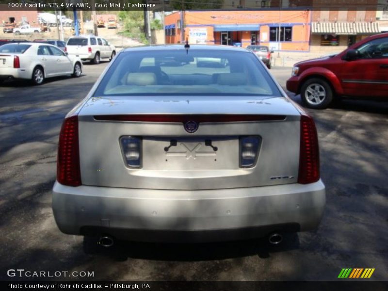Gold Mist / Cashmere 2007 Cadillac STS 4 V6 AWD