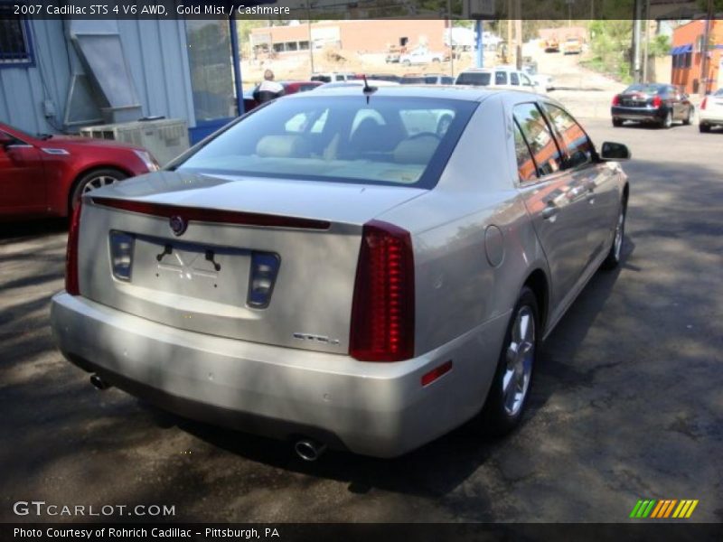 Gold Mist / Cashmere 2007 Cadillac STS 4 V6 AWD