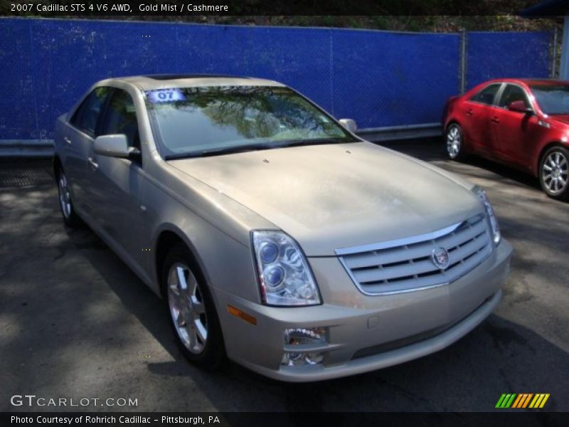 Gold Mist / Cashmere 2007 Cadillac STS 4 V6 AWD