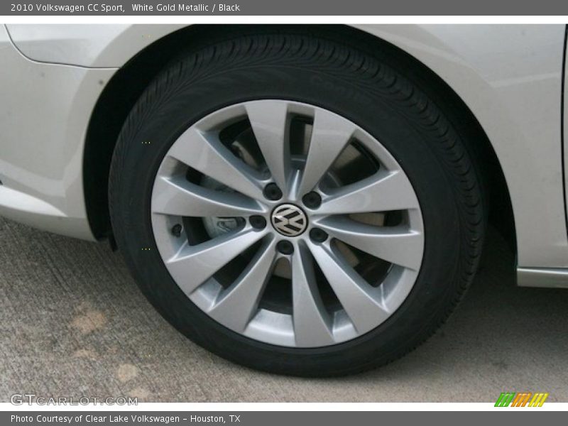 White Gold Metallic / Black 2010 Volkswagen CC Sport