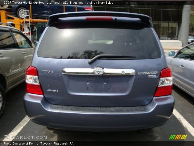 Bluestone Metallic / Ivory Beige 2007 Toyota Highlander Hybrid Limited 4WD