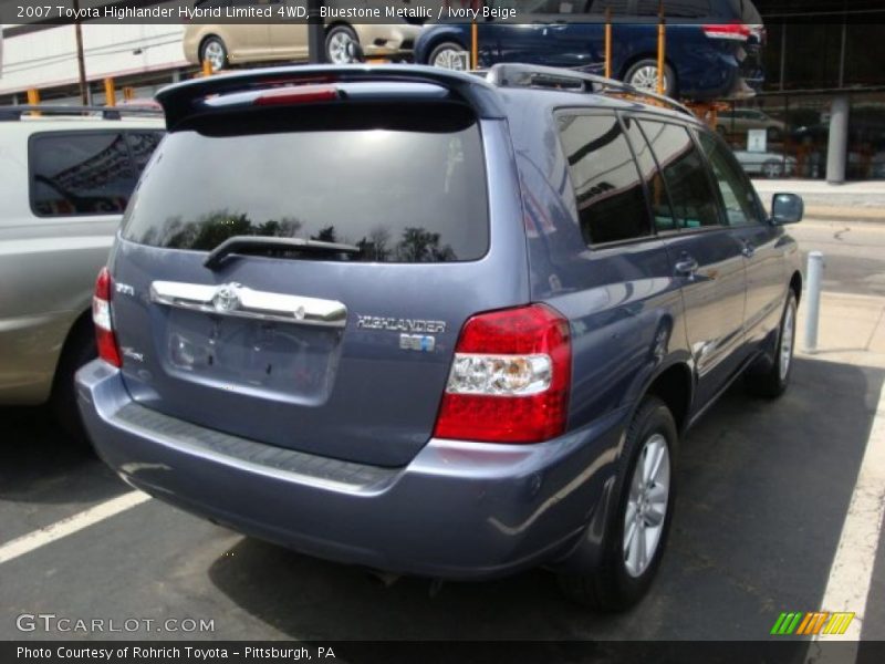 Bluestone Metallic / Ivory Beige 2007 Toyota Highlander Hybrid Limited 4WD