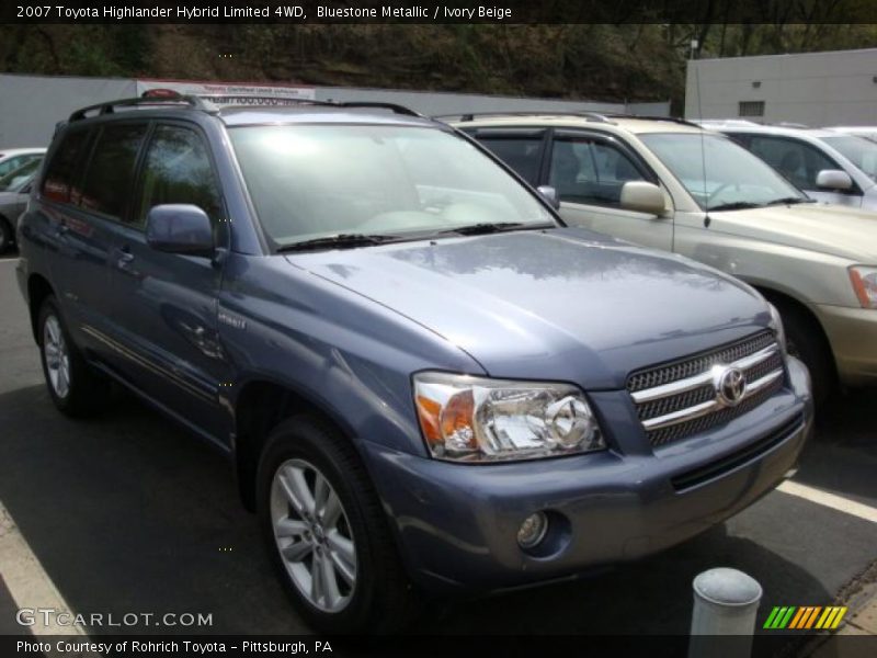 Bluestone Metallic / Ivory Beige 2007 Toyota Highlander Hybrid Limited 4WD