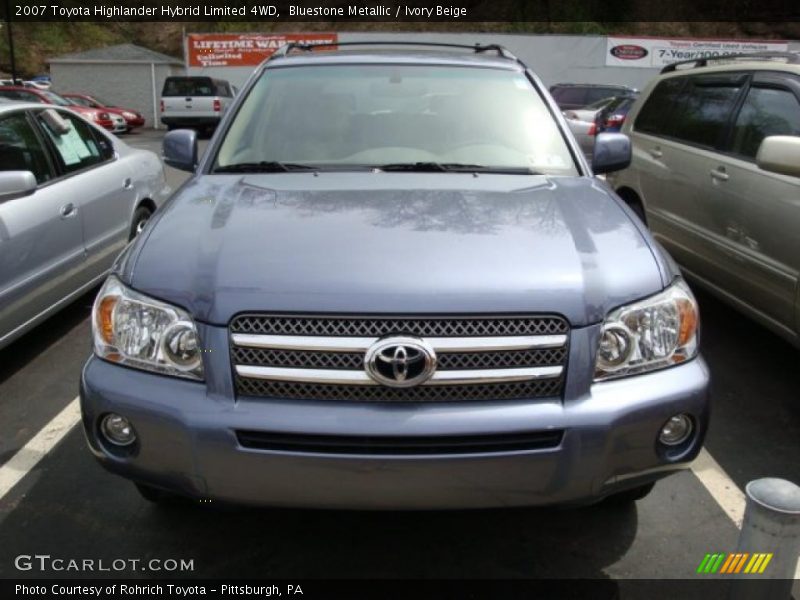 Bluestone Metallic / Ivory Beige 2007 Toyota Highlander Hybrid Limited 4WD