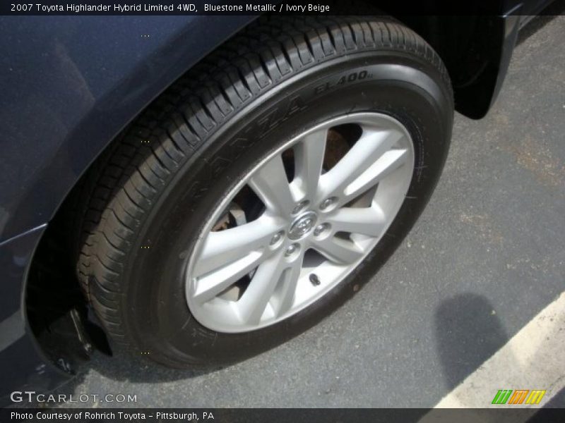 Bluestone Metallic / Ivory Beige 2007 Toyota Highlander Hybrid Limited 4WD