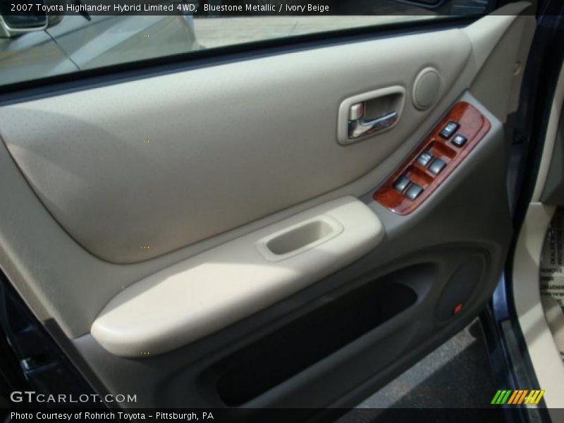 Bluestone Metallic / Ivory Beige 2007 Toyota Highlander Hybrid Limited 4WD