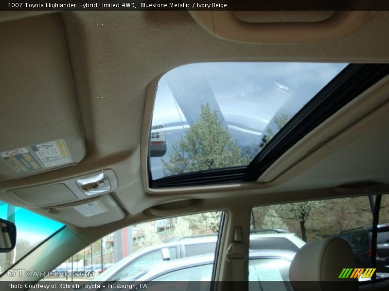 Bluestone Metallic / Ivory Beige 2007 Toyota Highlander Hybrid Limited 4WD