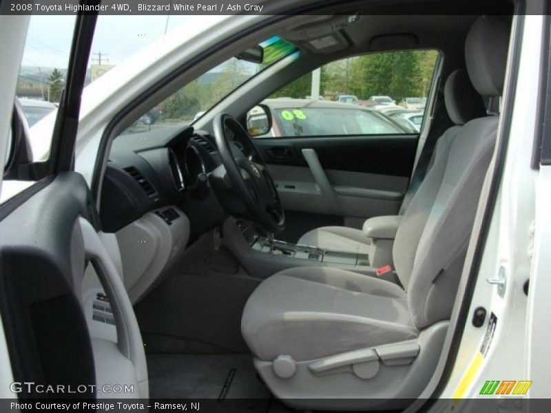 Blizzard White Pearl / Ash Gray 2008 Toyota Highlander 4WD