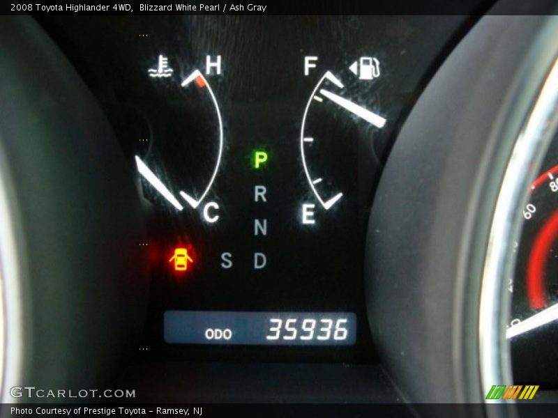 Blizzard White Pearl / Ash Gray 2008 Toyota Highlander 4WD