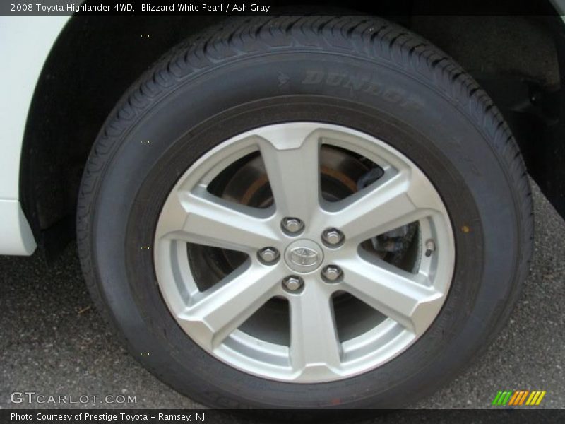 Blizzard White Pearl / Ash Gray 2008 Toyota Highlander 4WD