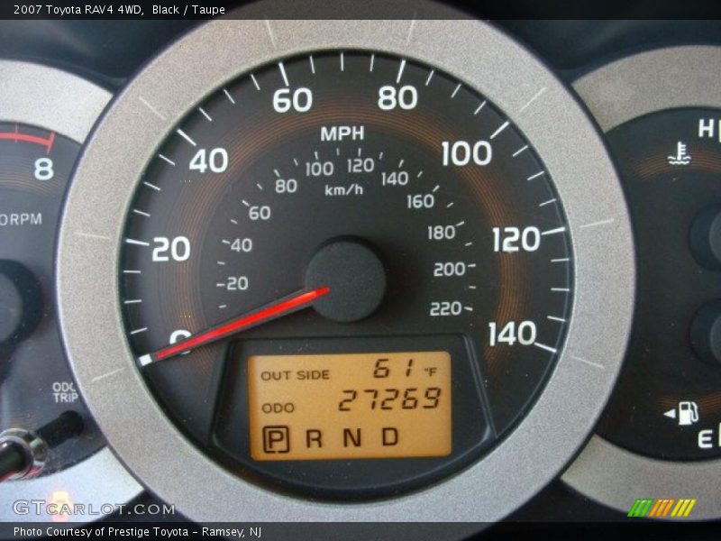 Black / Taupe 2007 Toyota RAV4 4WD