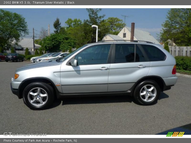Titanium Silver Metallic / Black 2002 BMW X5 3.0i
