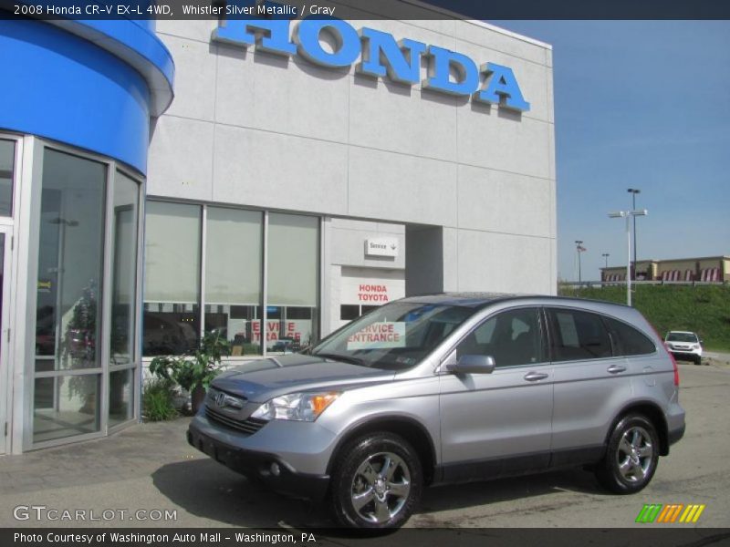Whistler Silver Metallic / Gray 2008 Honda CR-V EX-L 4WD