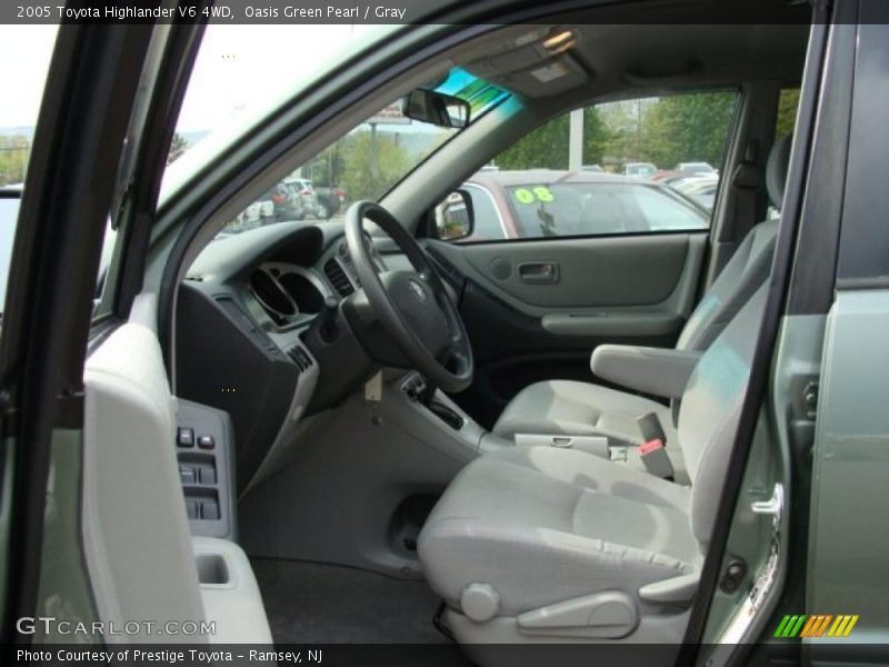 Oasis Green Pearl / Gray 2005 Toyota Highlander V6 4WD