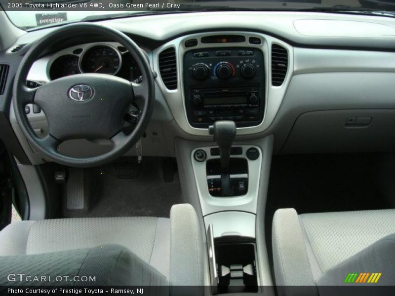 Oasis Green Pearl / Gray 2005 Toyota Highlander V6 4WD