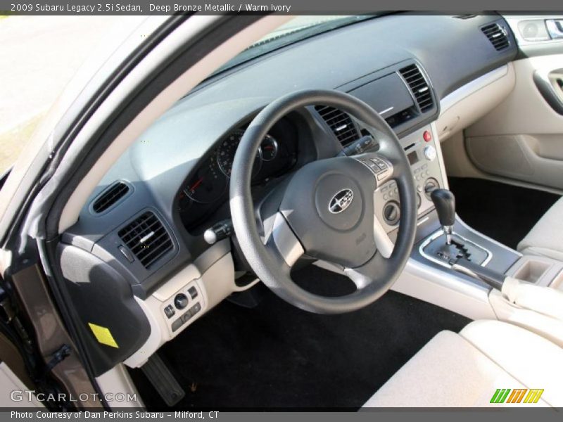Deep Bronze Metallic / Warm Ivory 2009 Subaru Legacy 2.5i Sedan