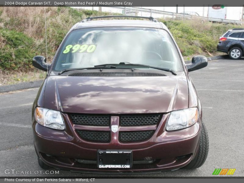Deep Molten Red Pearl / Medium Slate Gray 2004 Dodge Caravan SXT