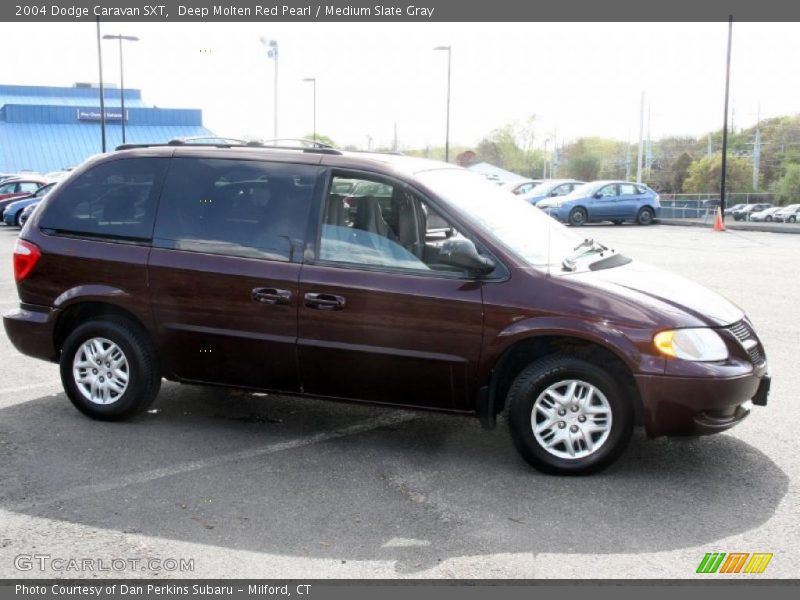 Deep Molten Red Pearl / Medium Slate Gray 2004 Dodge Caravan SXT