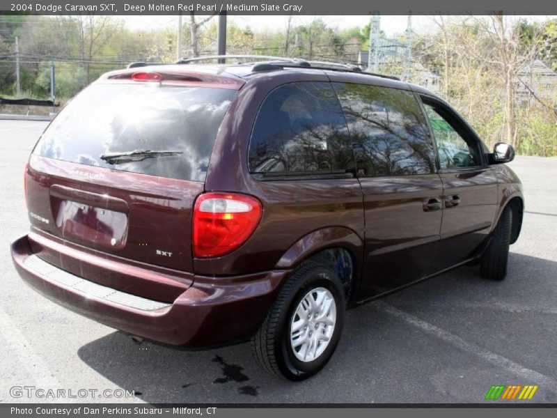 Deep Molten Red Pearl / Medium Slate Gray 2004 Dodge Caravan SXT