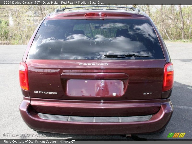 Deep Molten Red Pearl / Medium Slate Gray 2004 Dodge Caravan SXT