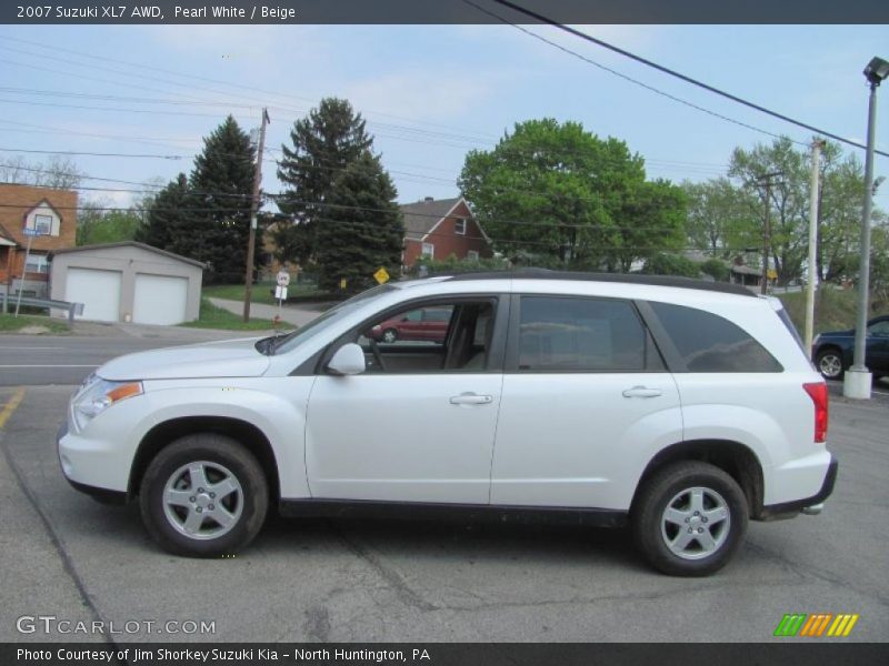 Pearl White / Beige 2007 Suzuki XL7 AWD
