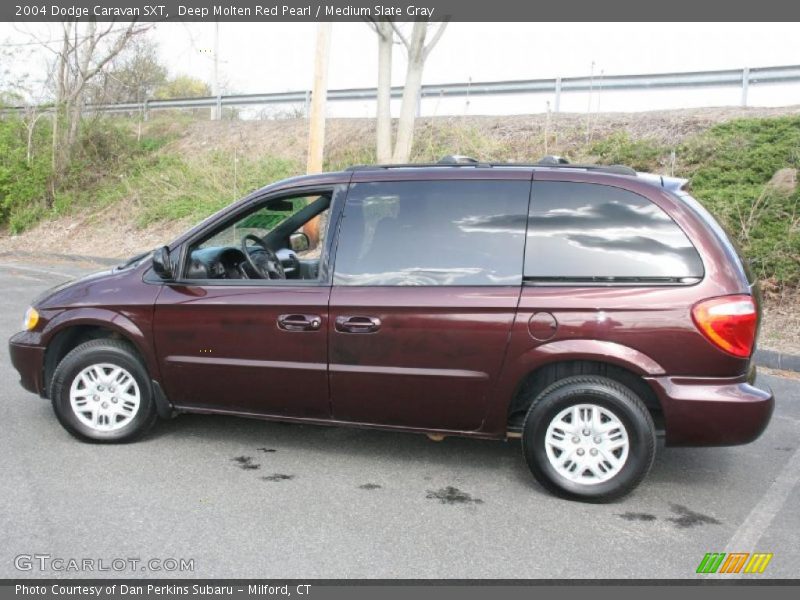 Deep Molten Red Pearl / Medium Slate Gray 2004 Dodge Caravan SXT