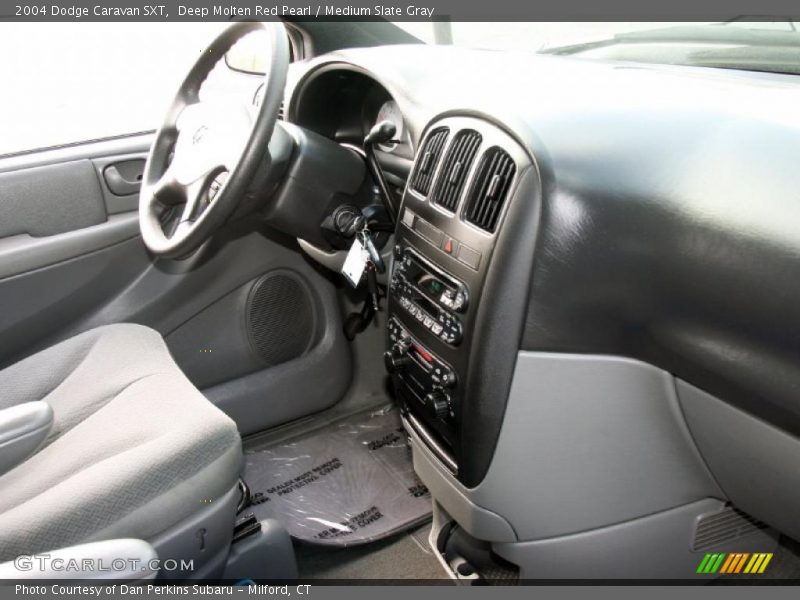 Deep Molten Red Pearl / Medium Slate Gray 2004 Dodge Caravan SXT