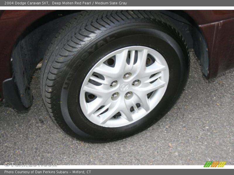Deep Molten Red Pearl / Medium Slate Gray 2004 Dodge Caravan SXT