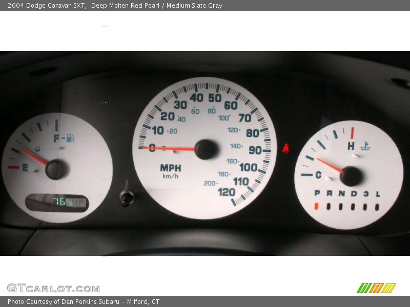 Deep Molten Red Pearl / Medium Slate Gray 2004 Dodge Caravan SXT