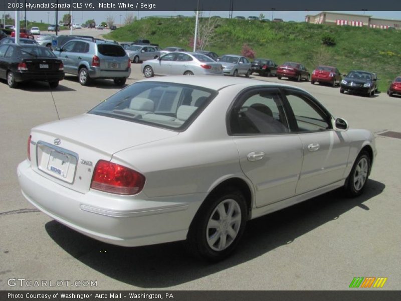 Noble White / Beige 2003 Hyundai Sonata GLS V6