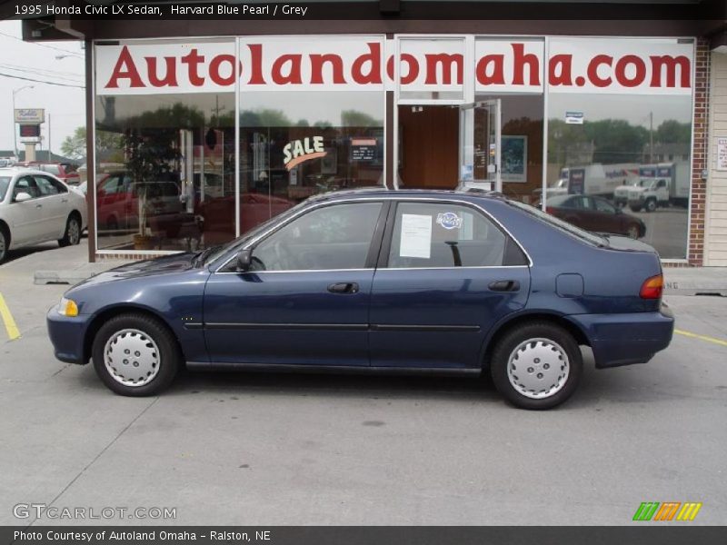 Harvard Blue Pearl / Grey 1995 Honda Civic LX Sedan