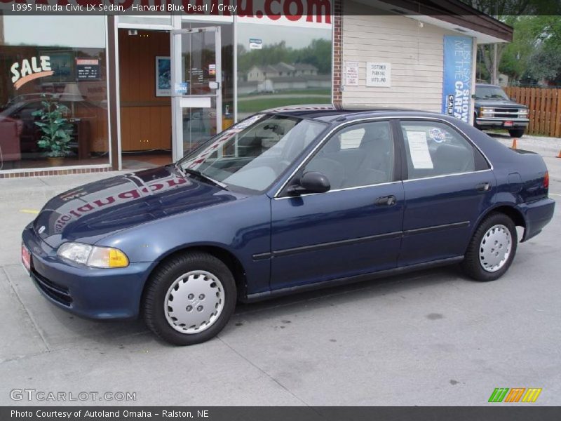 Harvard Blue Pearl / Grey 1995 Honda Civic LX Sedan