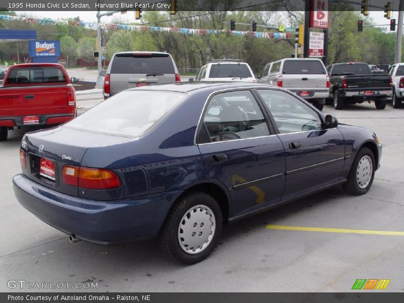 Harvard Blue Pearl / Grey 1995 Honda Civic LX Sedan