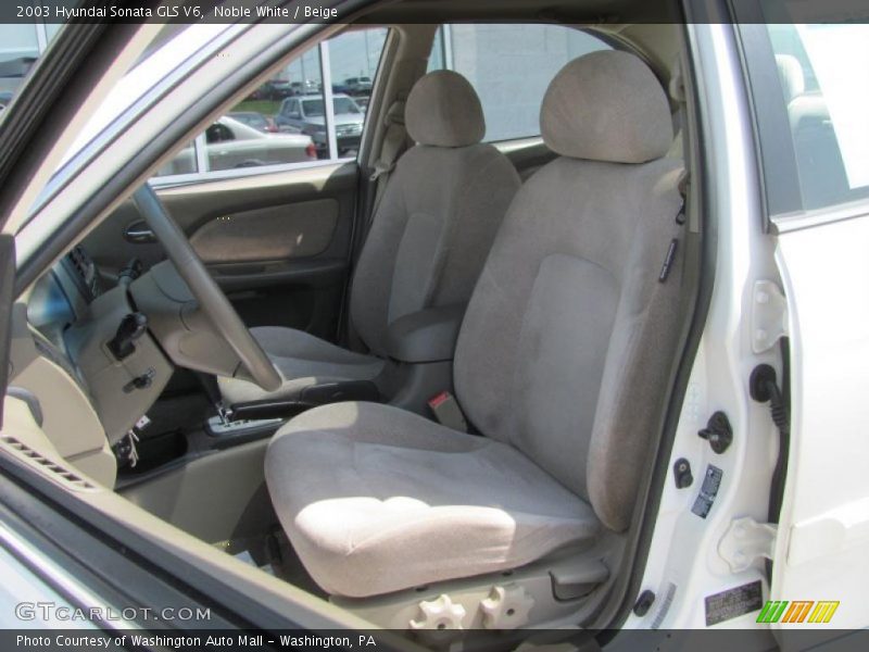Noble White / Beige 2003 Hyundai Sonata GLS V6