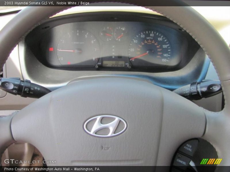 Noble White / Beige 2003 Hyundai Sonata GLS V6