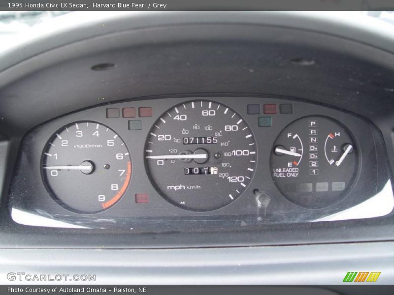 Harvard Blue Pearl / Grey 1995 Honda Civic LX Sedan