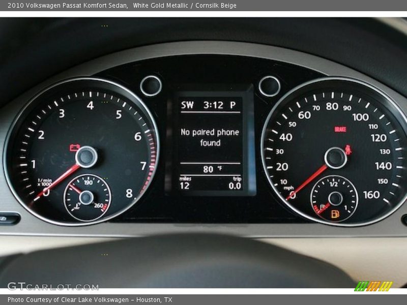 White Gold Metallic / Cornsilk Beige 2010 Volkswagen Passat Komfort Sedan