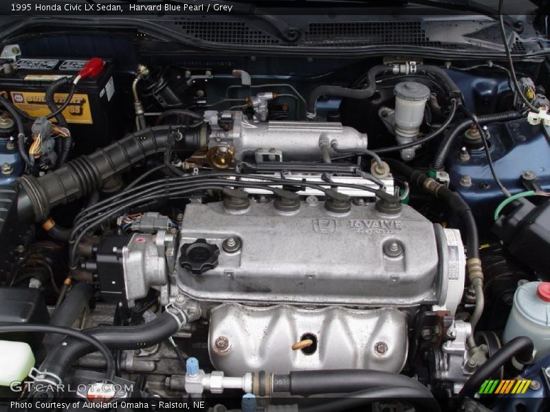 Harvard Blue Pearl / Grey 1995 Honda Civic LX Sedan