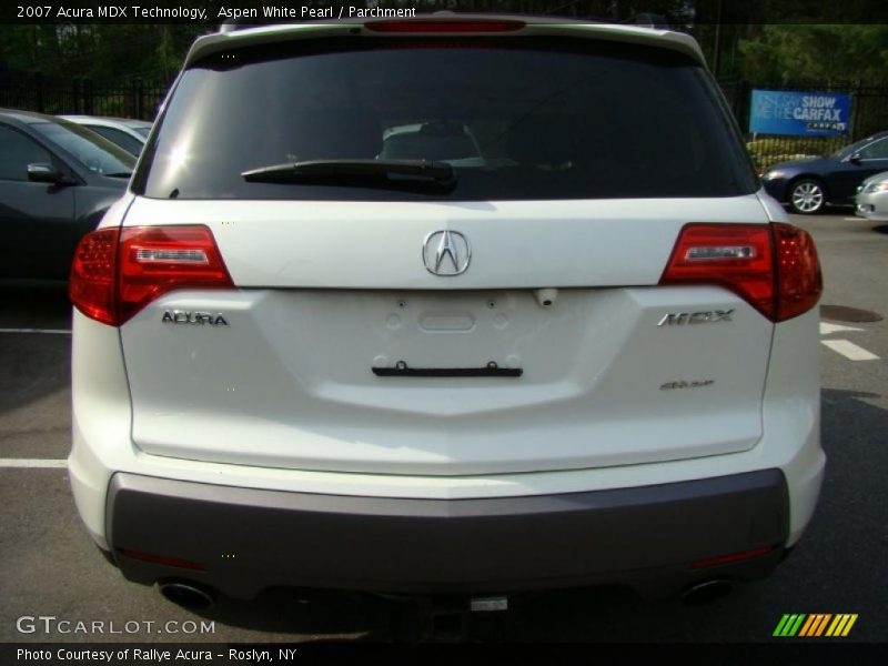 Aspen White Pearl / Parchment 2007 Acura MDX Technology