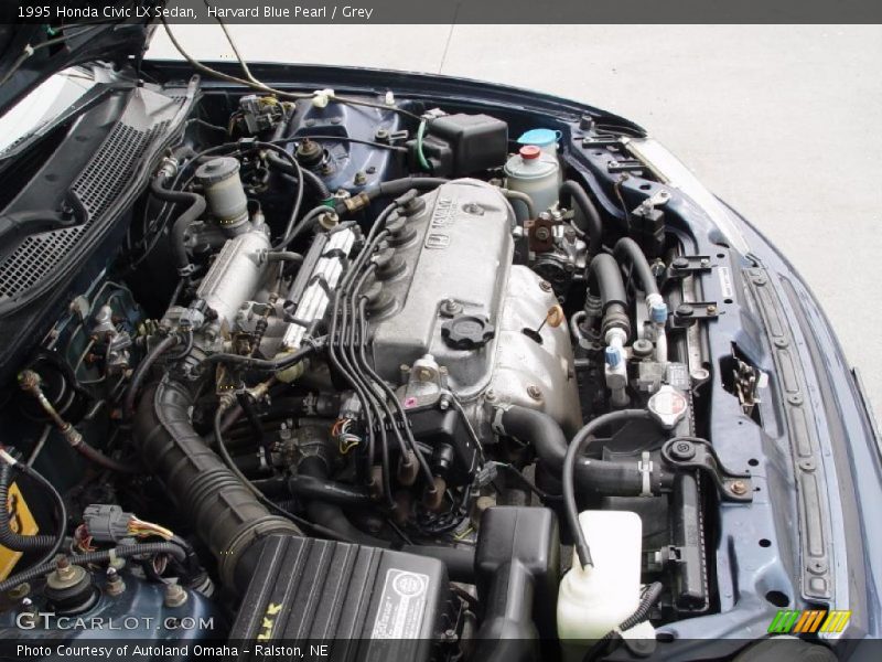 Harvard Blue Pearl / Grey 1995 Honda Civic LX Sedan